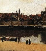 VERMEER VAN DELFT, Jan View of Delft (detail) wt oil painting reproduction